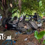 Camión sin frenos provoca un mortal accidente en el kilómetro 10.5 de la carretera Sur Foto: Camión fuera de control provoca choque devastador en la carretera Sur/TN8