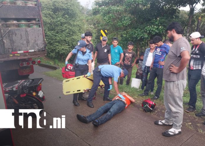 Foto: Accidente en Río Blanco deja un herido/TN8
