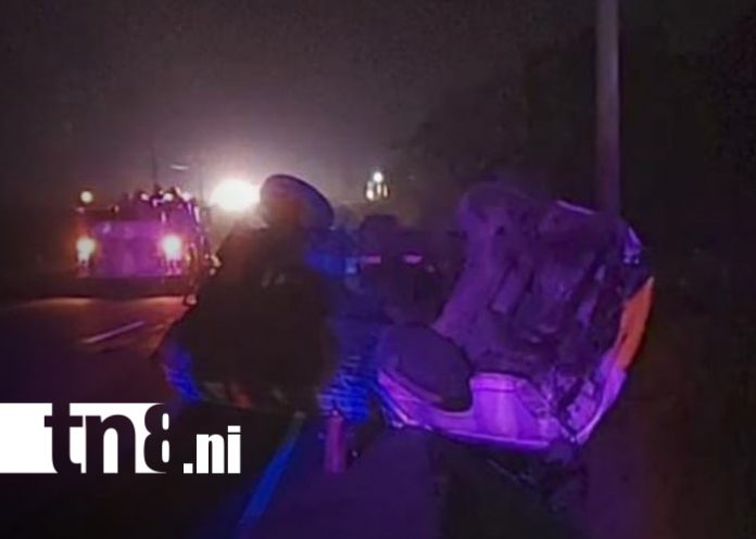 Foto: Accidente nocturno en Jinotepe deja 3 personas lesionadas/TN8