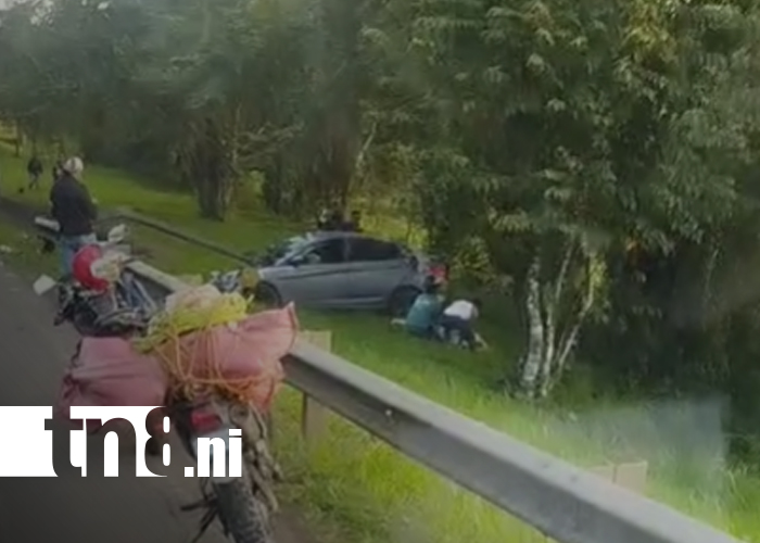 Foto: Accidente en Santo Tomás, Chontales deja dos lesionados/TN8