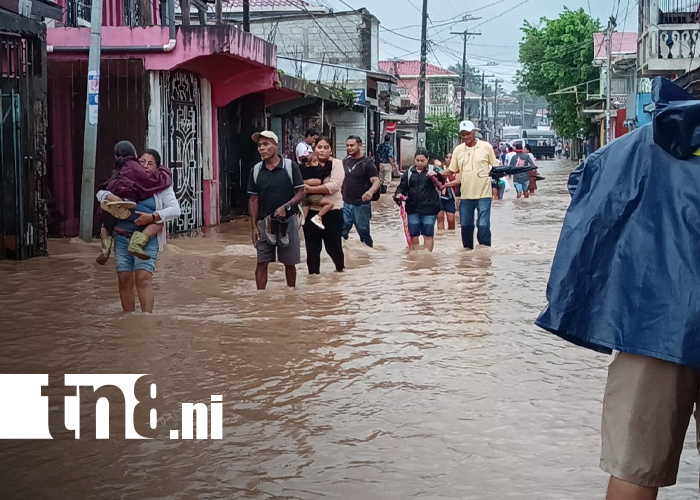 Foto: Bluefields bajo agua: calles y caños desbordados tras intensa lluvia/TN8