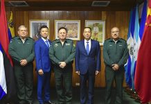 Foto: Nicaragua recibe visita de delegación militar de la República Popular China / Cortesía