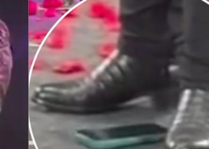 Foto: Julión Álvarez rompe celular de fan en pleno concierto y se hace viral/Cortesía