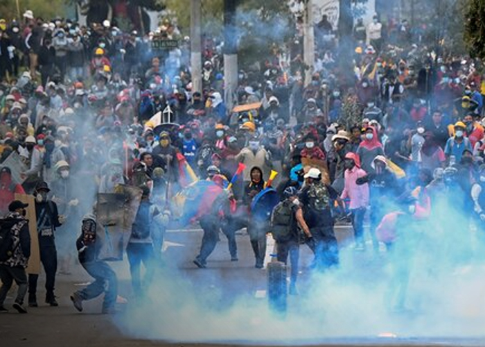 Foto: Protestas en Ecuador /cortesía