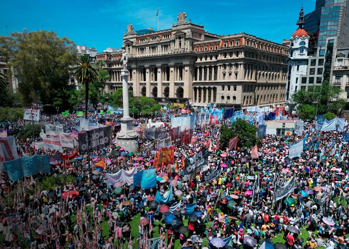 Foto: Paro nacional en Argentina /cortesía 