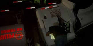 Foto: Volcamiento de camión cisterna en El Naranjito deja un conductor lesionado/TN8