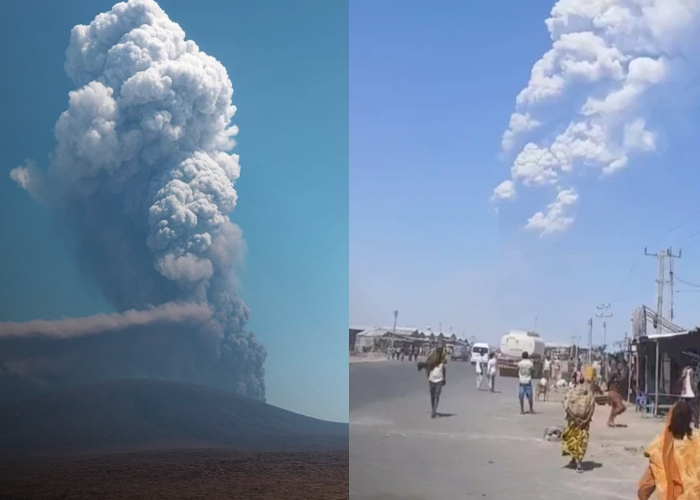 Foto: Histórica erupción en Etiopía /cortesía 
