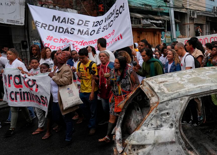 Foto: Protestas en Río de Janeiro tras masacre policial que dejó más de 120 muertos / Cortesía
