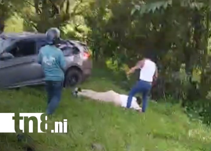 Foto: Accidente en Santo Tomás, Chontales deja dos lesionados/TN8