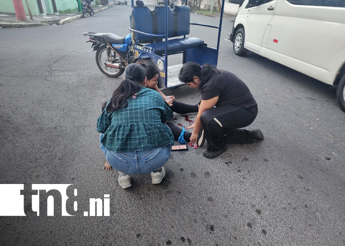 Foto: Irrespeto a señal de alto provoca accidente en Managua y deja a una persona lesionada/TN8