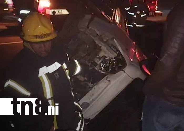 Foto: Accidente nocturno en Jinotepe deja 3 personas lesionadas/TN8