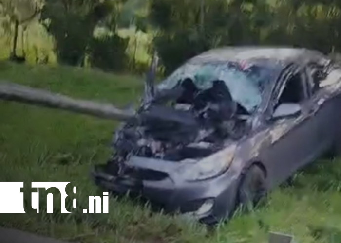 Foto: Accidente en Santo Tomás, Chontales deja dos lesionados/TN8