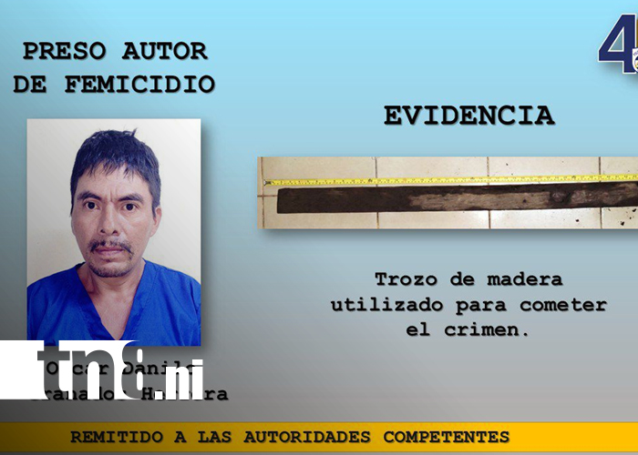 Foto: Autor del femicidio que estremeció a San José de Bocay/TN8
