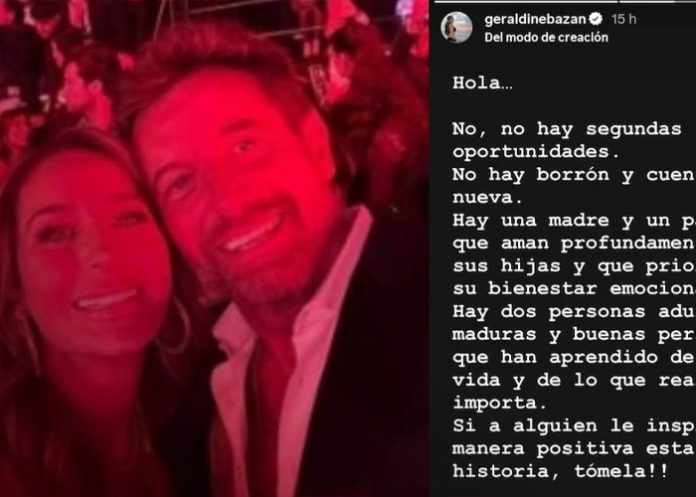 Foto: Geraldine Bazán aclara foto junto a Gabriel Soto /Cortesía