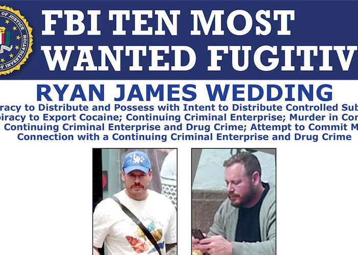 Foto: Estados Unidos eleva a 15 millones de dólares la recompensa por Ryan James Wedding/Cortesía