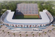 Foto: Modelo del nuevo Estadio Nacional de Fútbol "Dignidad"