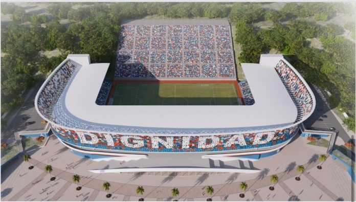 Foto: Modelo del nuevo Estadio Nacional de Fútbol 