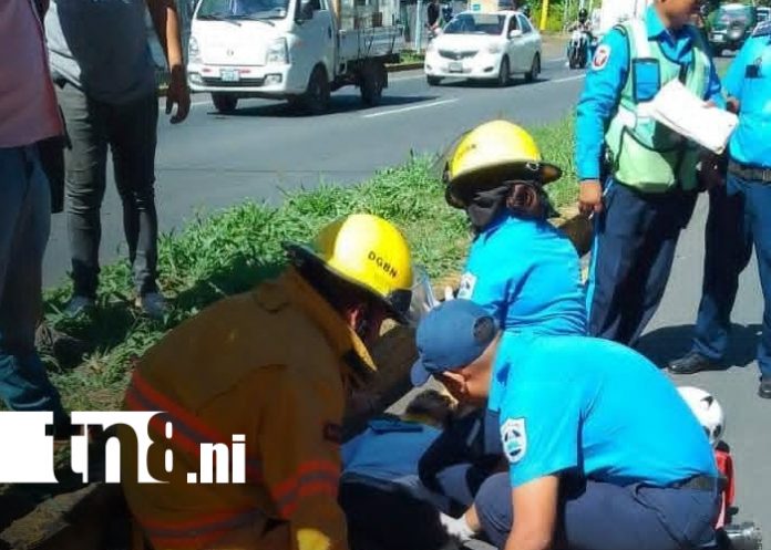 Foto: Atención inmediata salva la vida de motociclista accidentado en Masaya/ TN8