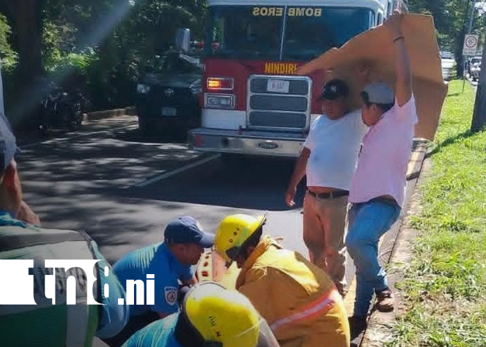 Foto: Atención inmediata salva la vida de motociclista accidentado en Masaya/ TN8