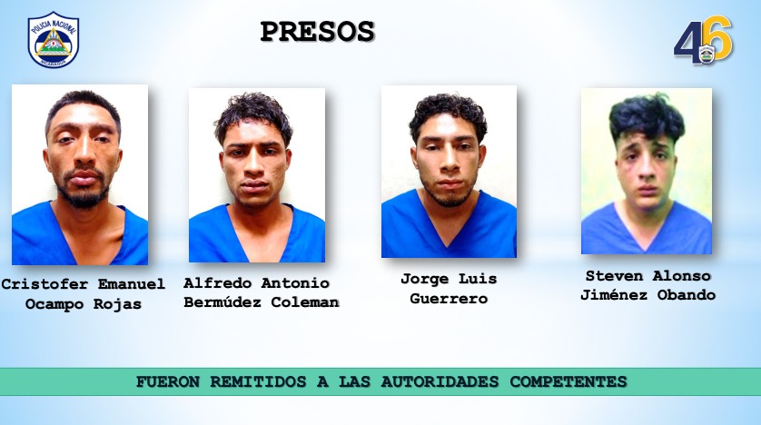 Foto: Capturan a delincuentes que robaron establecimientos de Managua / TN8