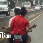 Foto: Trío de irresponsables en moto cerca de Ciudad Sandino / TN8