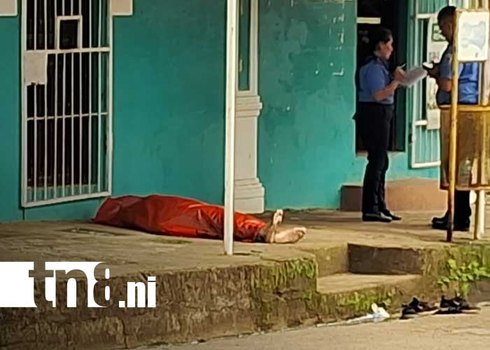 Foto: Hallazgo de un hombre en una calle de Jinotepe, Carazo / TN8