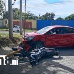 Motociclista resulta gravemente herido tras accidente en Ciudad Sandino Foto: Fuerte accidente de tránsito en Ciudad Sandino / TN8