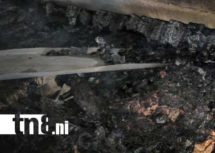 Foto: Incendio en autolavado de Jinotega / TN8
