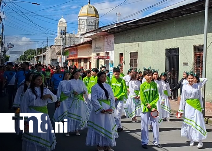 Foto: Alegría y color en los desfiles estudiantiles de Diriamba /TN8