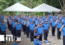 Foto: Ascenso en grados del Ministerio del Interior en Nicaragua / TN8