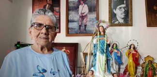 Foto: Devoción a La Gritería, por parte de Doña Juana