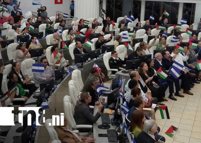 Foto: Parlamento de Nicaragua en solidaridad con Palestina / TN8 Foto: Parlamento de Nicaragua en solidaridad con Palestina / TN8