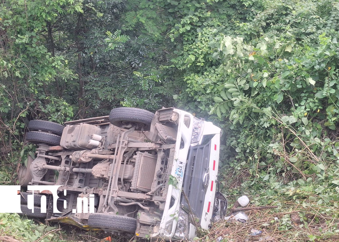 Foto: Accidente en la bajada de la laguna de Masaya /TN8