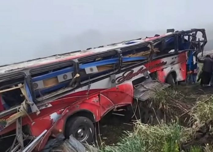Foto: Aumentan a 21 los muertos por caída de un autobús a un abismo en Ecuador /Cortesía
