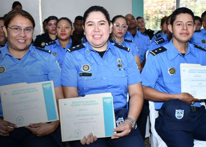 Foto: Policías en Nicaragua culminan cursos especializados /cortesía