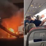 Foto: Incendio de avión en Brasil /cortesía