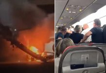 VIDEO: Pánico y angustia durante evacuación de avión en llamas en Brasil Foto: Incendio de avión en Brasil /cortesía