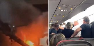 Foto: Incendio de avión en Brasil /cortesía