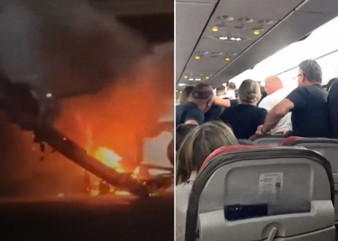 Foto: Incendio de avión en Brasil /cortesía