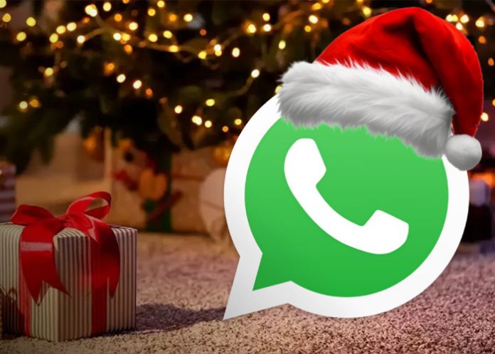 Foto: Modo Navidad en WhatsApp /cortesía