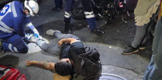 Foto: Motociclista resulta herido tras chocar contra taxi en el Cementerio Oriental, Managua/TN8