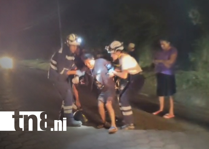 Foto: Dos lesionados al chocar contra un semoviente que se cruzó en la vía en Estelí/TN8