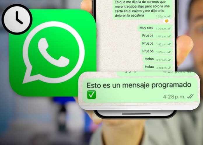 Foto: Wasavi y Scheduled frente a WhatsApp /cortesía