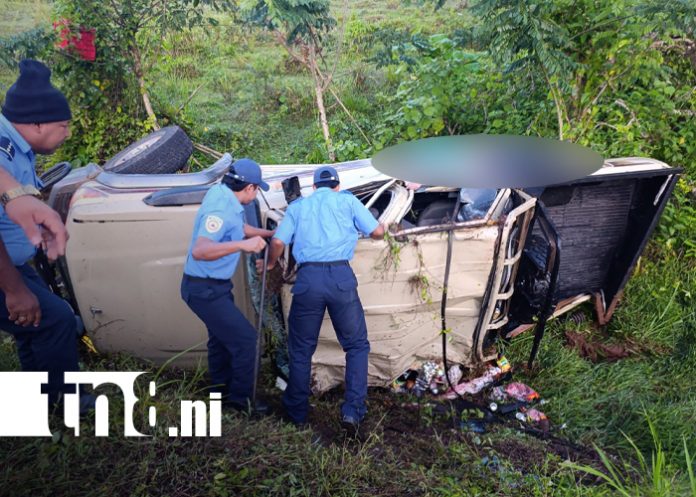 Foto: Accidente vial en Santo Domingo, Chontales/ TN8