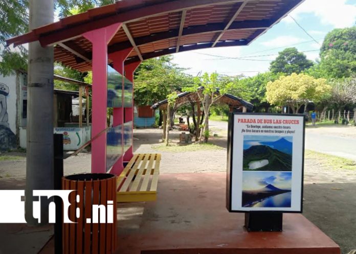 Foto: Ometepe avanza: nuevas paradas de buses con infraestructura y comodidad/TN8