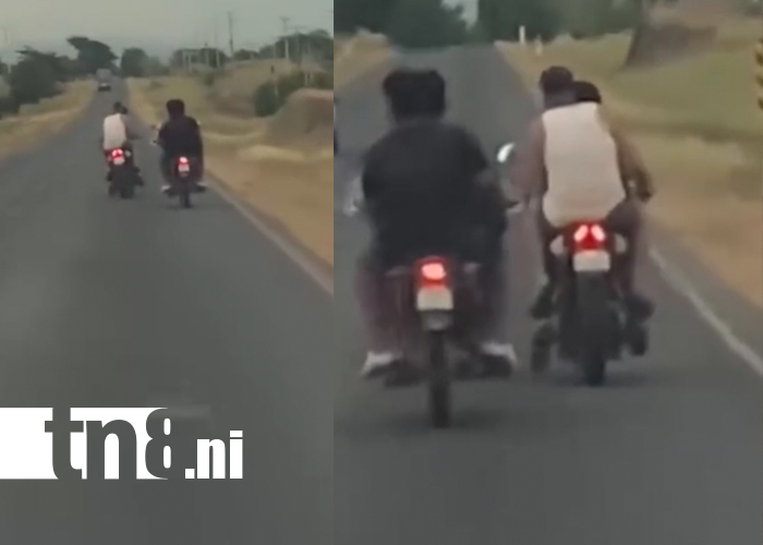 Foto: Irresponsables hacen maniobras peligrosas en Malpaisillo /TN8