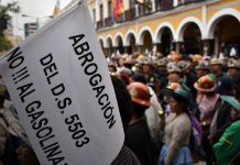 Masiva huelga en Bolivia contra la eliminación de subsidios Foto: Movilizaciones masivas en Bolivia /cortesía