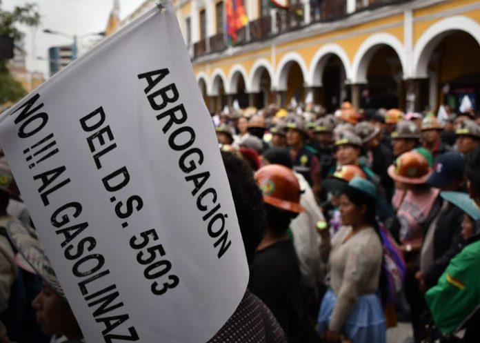 Foto: Movilizaciones masivas en Bolivia /cortesía