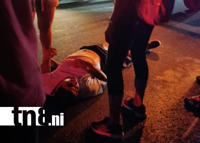 Foto: Hombre en estado de ebriedad resulta con golpes tras accidente en Nandaime/TN8