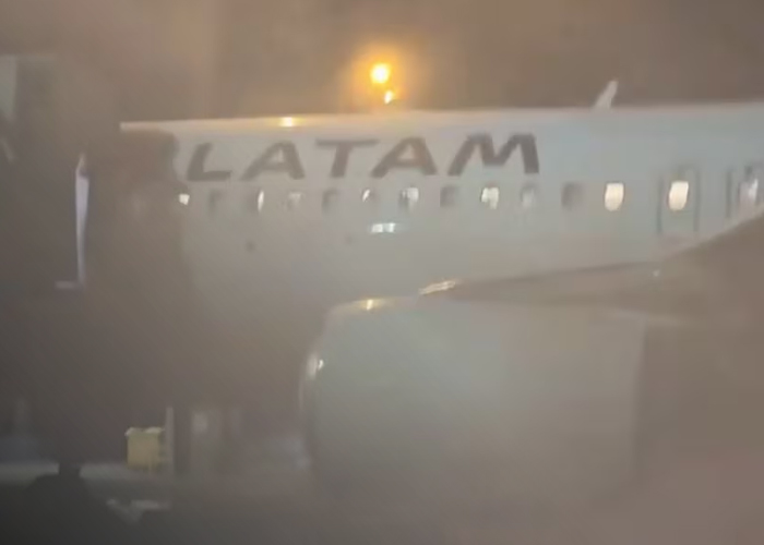 Foto: Incendio en aeropuerto de Brasil /cortesía